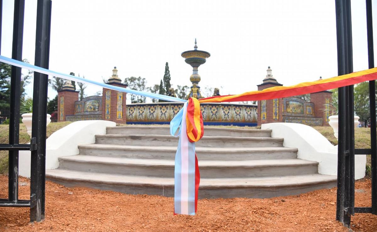 Reinauguraron la Fuente de los Españoles en el Parque Independencia