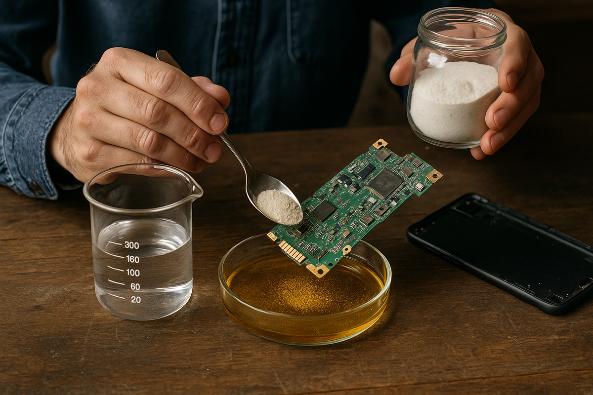 El método ecológico y económico para extraer oro de dispositivos electrónicos