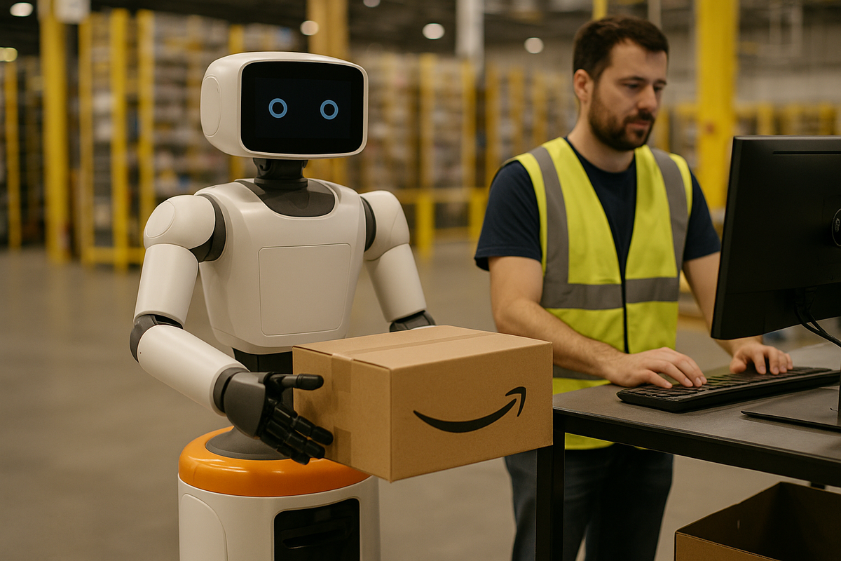 La automatización de Amazon: robots reemplazan a trabajadores en almacenes