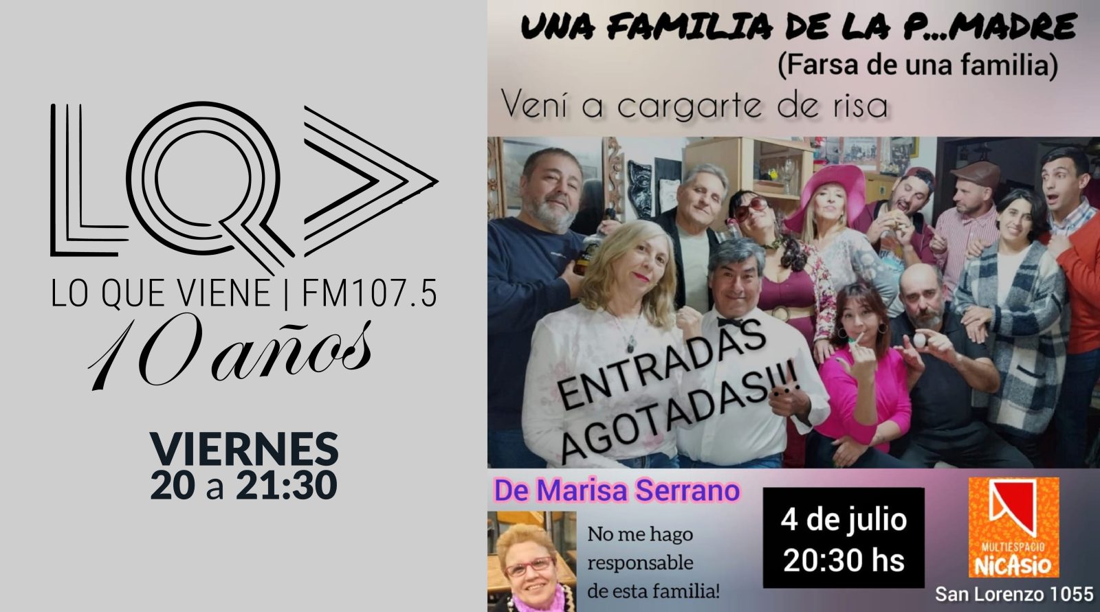 Lo Que Viene: Teatro independiente en el Multiespacio Nicasio