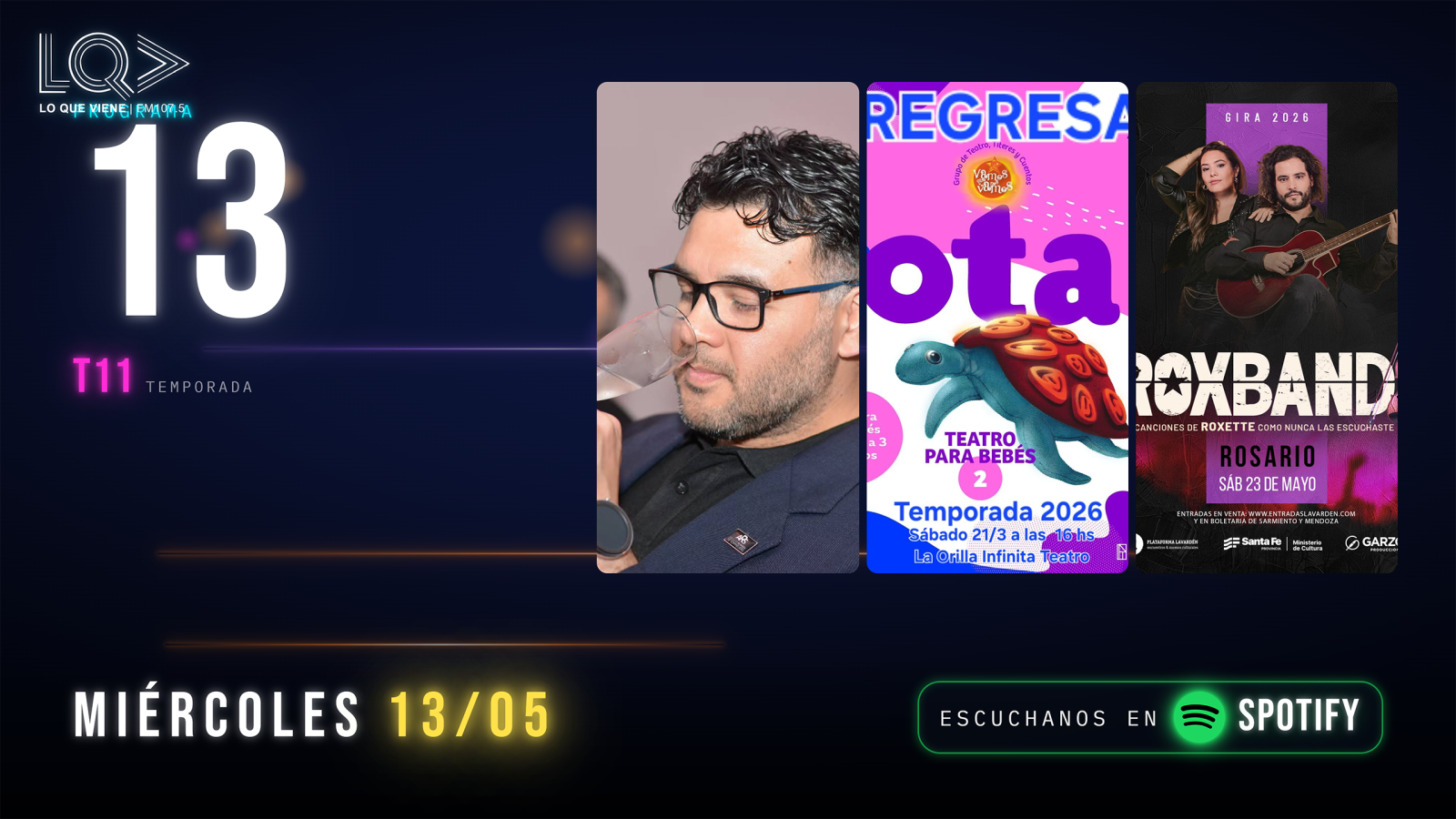 🍷🎭🎤 Lo Que Viene salió al aire desde Chicago Club: cobertura de la Feria de Vinos, OTA Teatro para Bebés y Rox Band