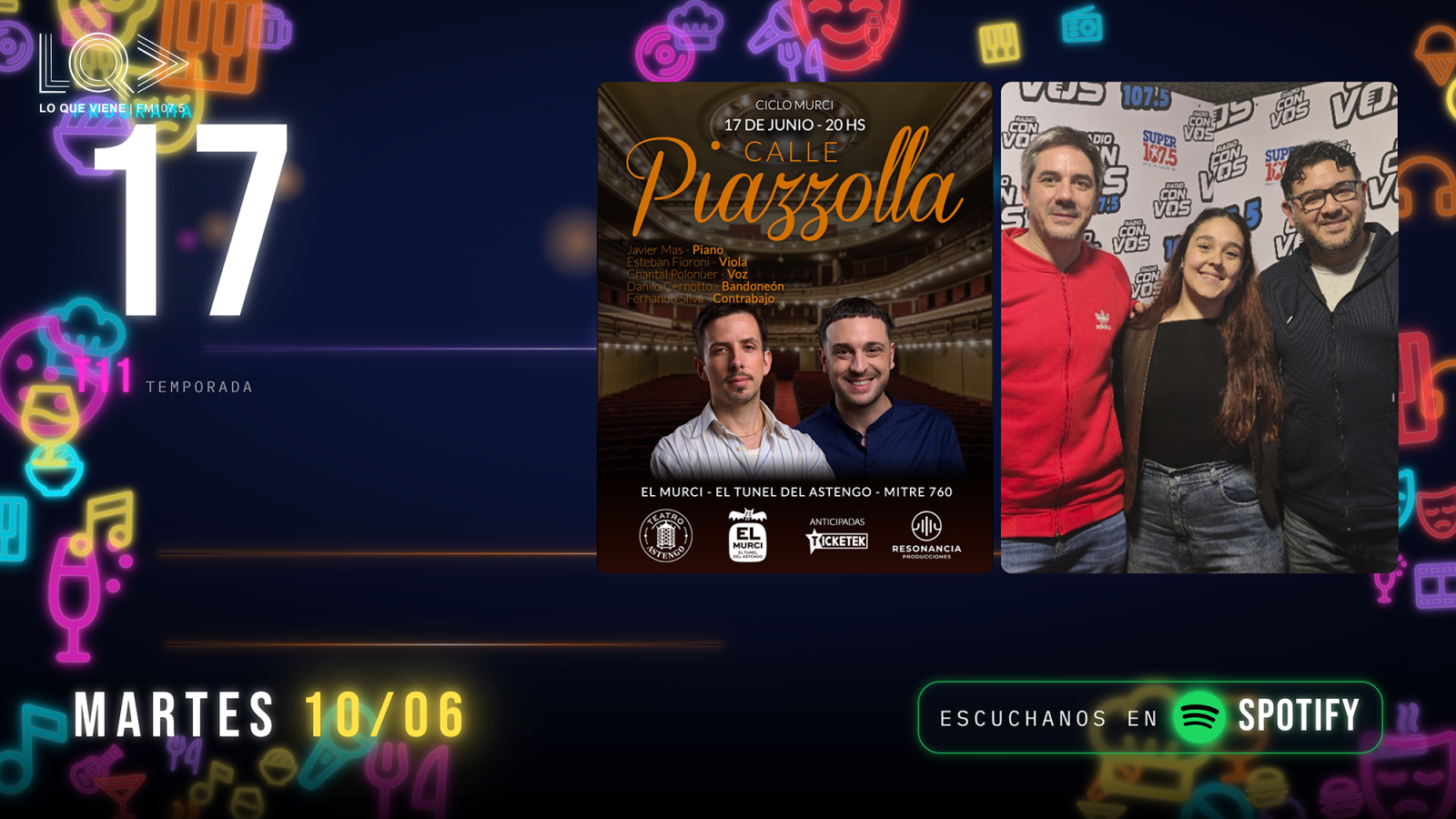 🎹🍷 Lo Que Viene tuvo una noche de piano y vinos: Javier Mas presenta «Calle Piazzolla» en Rosario y Dana Gabarrella lanza Dos Musas