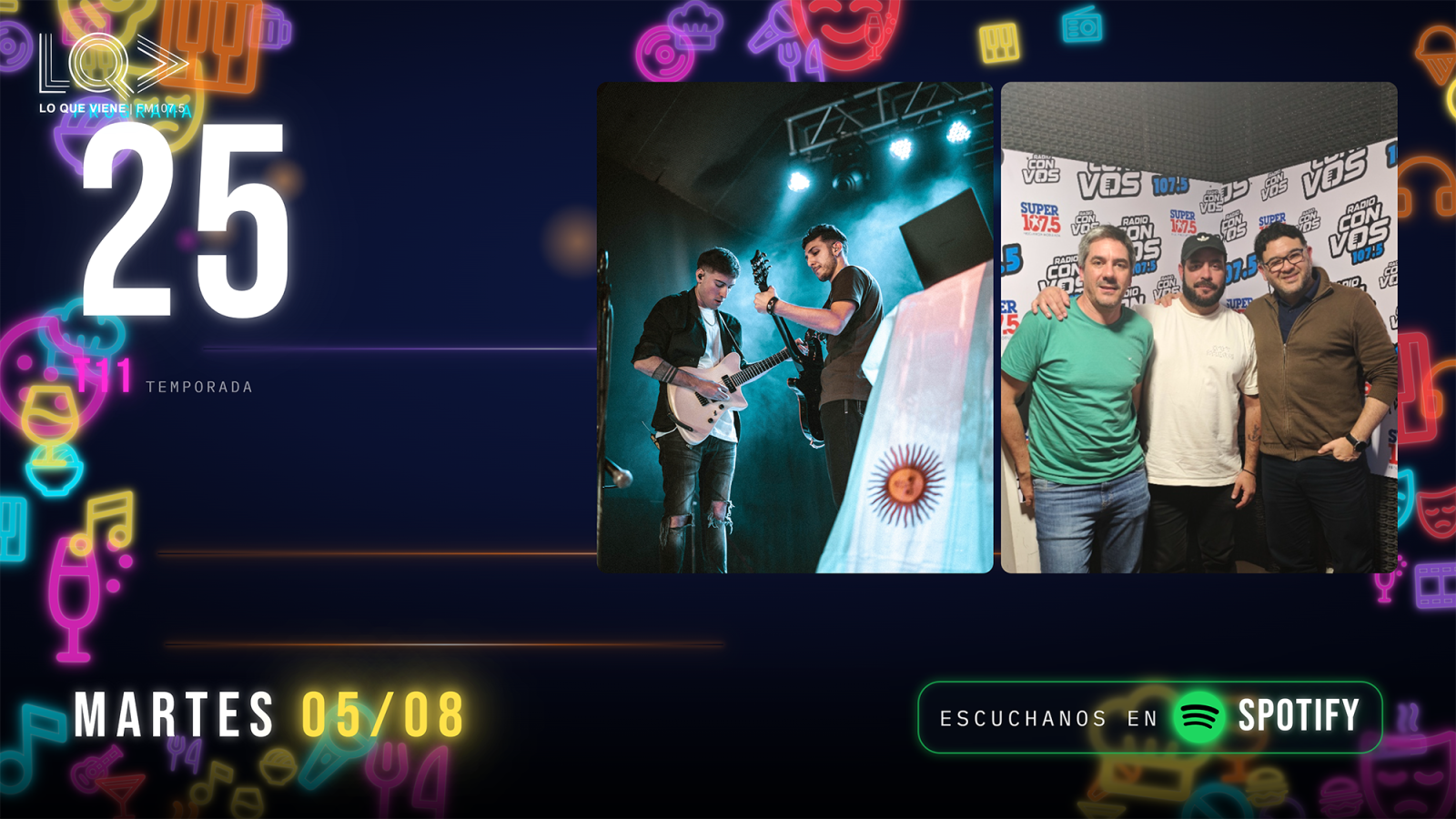 🎸🍸 Lo Que Viene tuvo una noche de rock y coctelería de autor: Elías Scutti presenta Bajo Roma y Santiago Pardo adelanta su nueva propuesta gastronómica