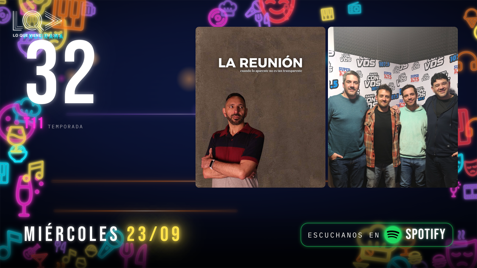 🎭🍽️ Lo Que Viene fue teatro y sabor: Ruben Lesgart presenta “La Reunión” y Raíces Gastronómicas se suma a la Noche del Junior
