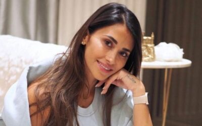 Antonela Roccuzzo paseó con sus hijos por Doha y se fotografió con fans
