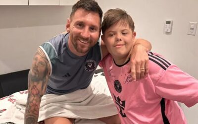 El encuentro de Messi con el niño que inspiró el fútbol inclusivo en Newell’s