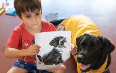 Por primera vez usan terapia asistida con perros para pacientes internados en el Garrahan