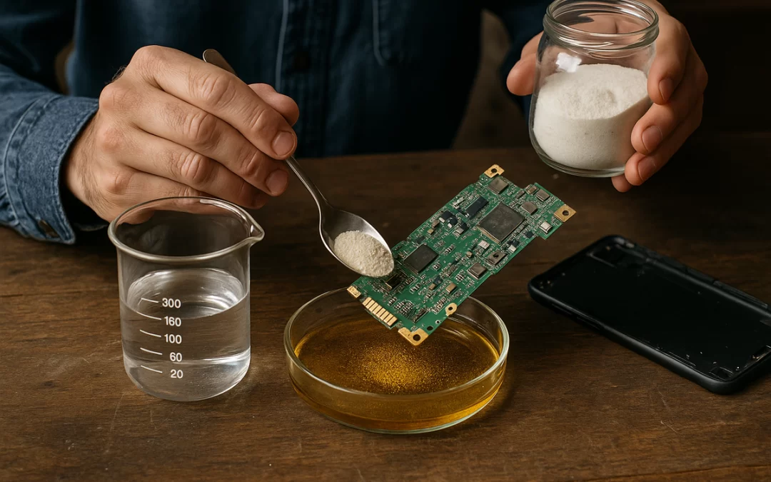 El método ecológico y económico para extraer oro de dispositivos electrónicos